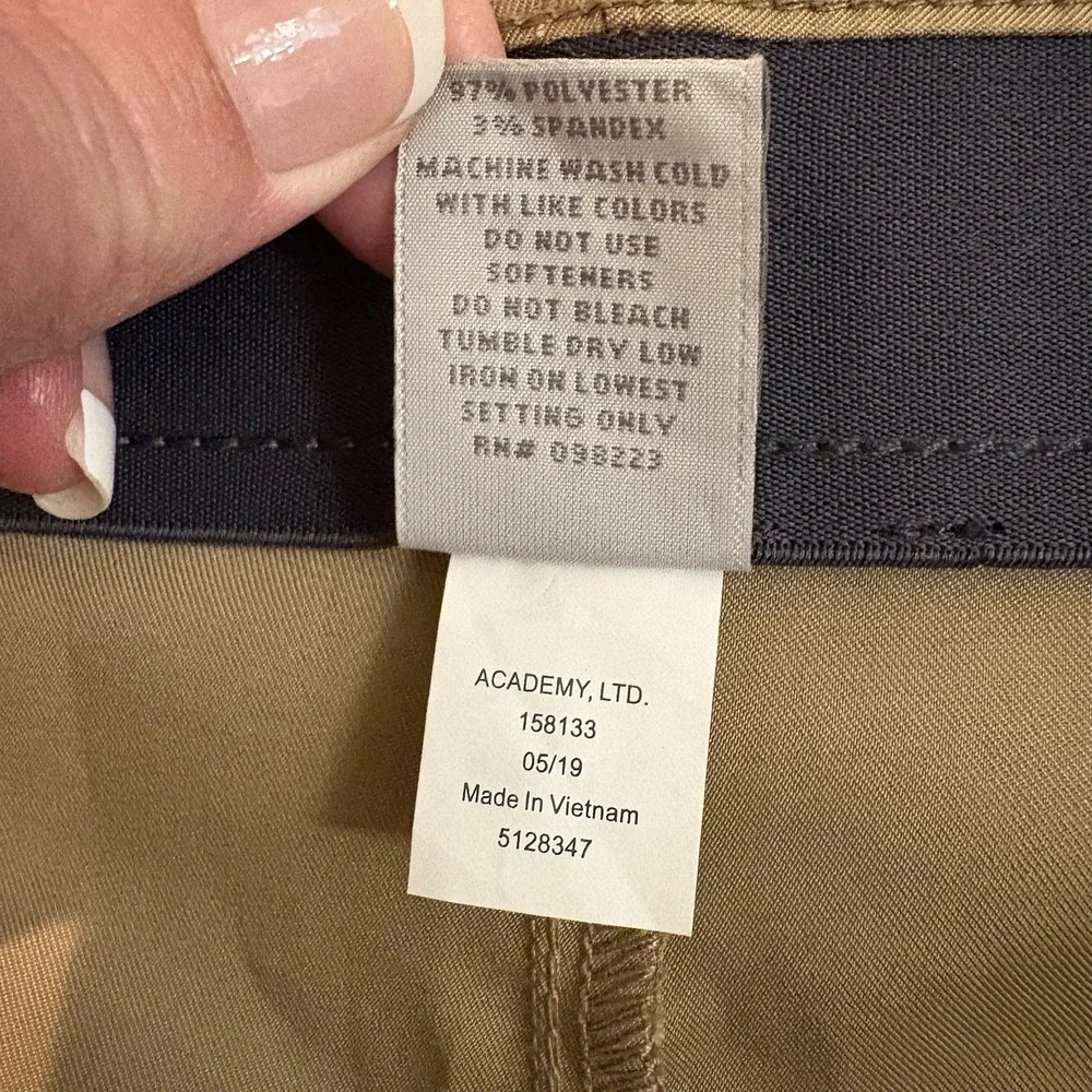 BCG Golf Shorts Men 40 Tan Khaki Performance Stretch 9